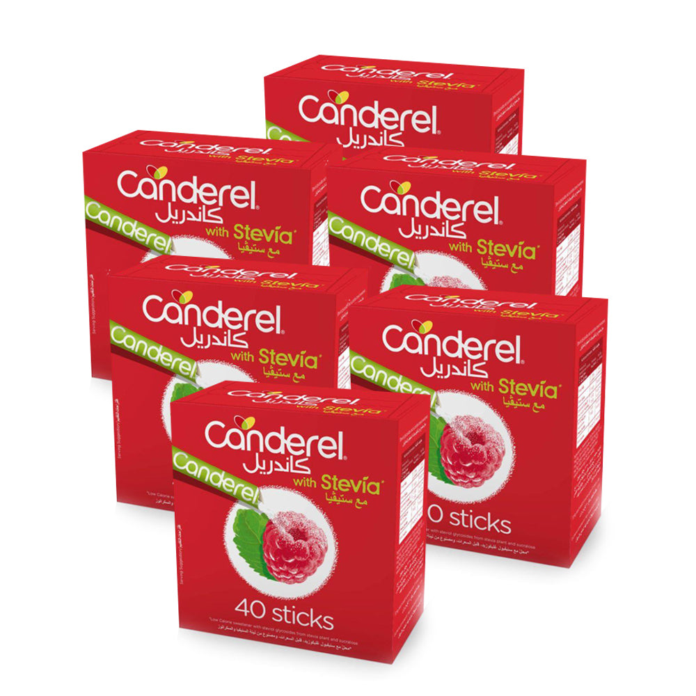 Canderal Green Stevia 40 Sticks (Pack of 6 Pieces)