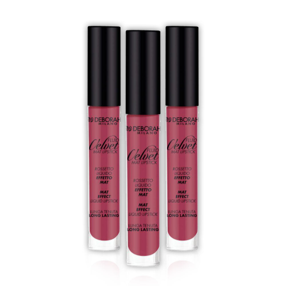 Deborah Fluid Velvet Lipstick 15 - (Pack of 3)