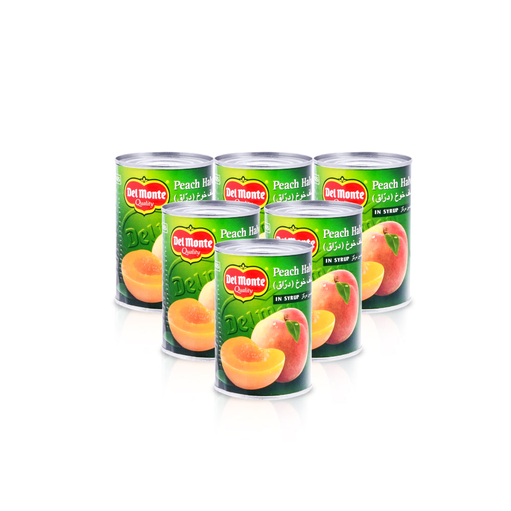 Del Monte Peach Halves In Syrup 420ml (Pack of 6)