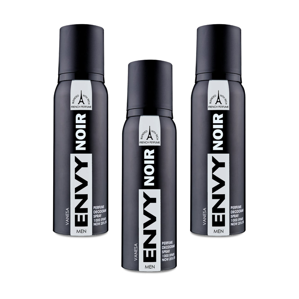 Envy Noir Deodorant Spray for Men 120ml - (Pack of 3)