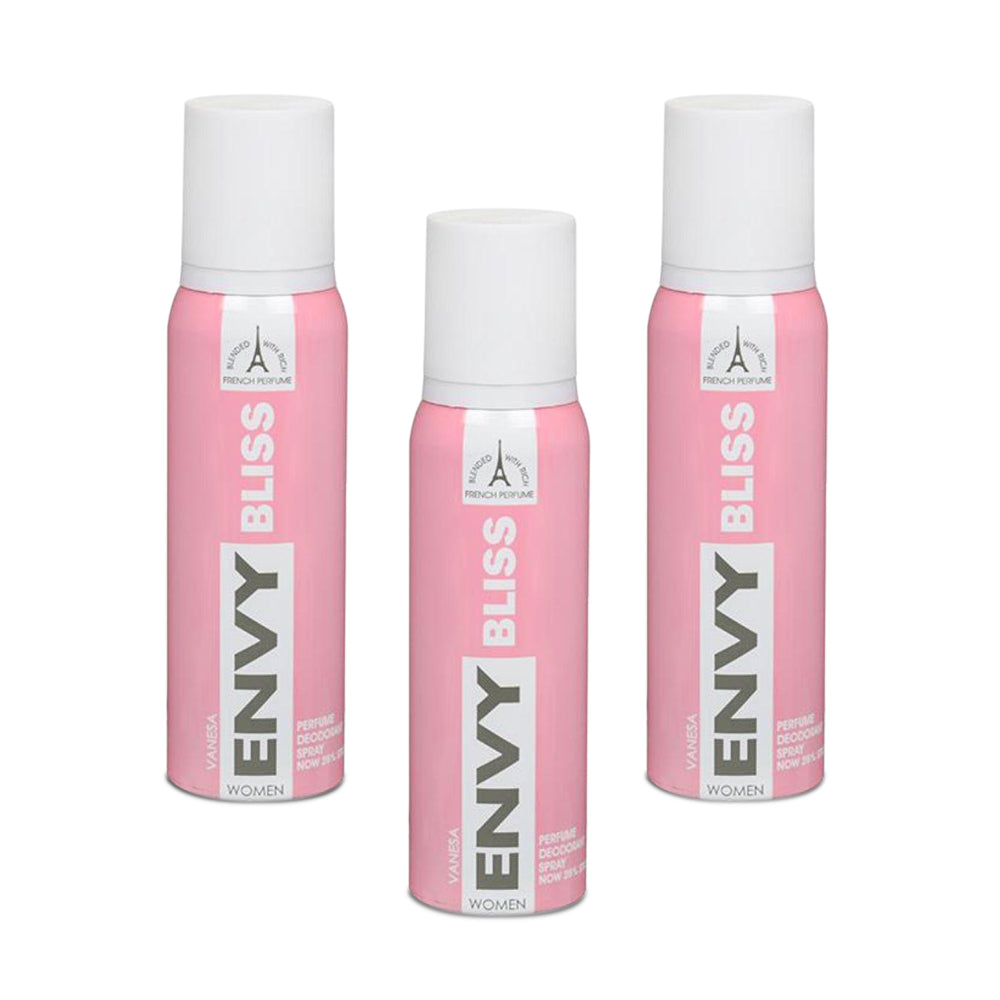 Envy Bliss Deodorant Spray for Women 120ml  - (Pack of 3)