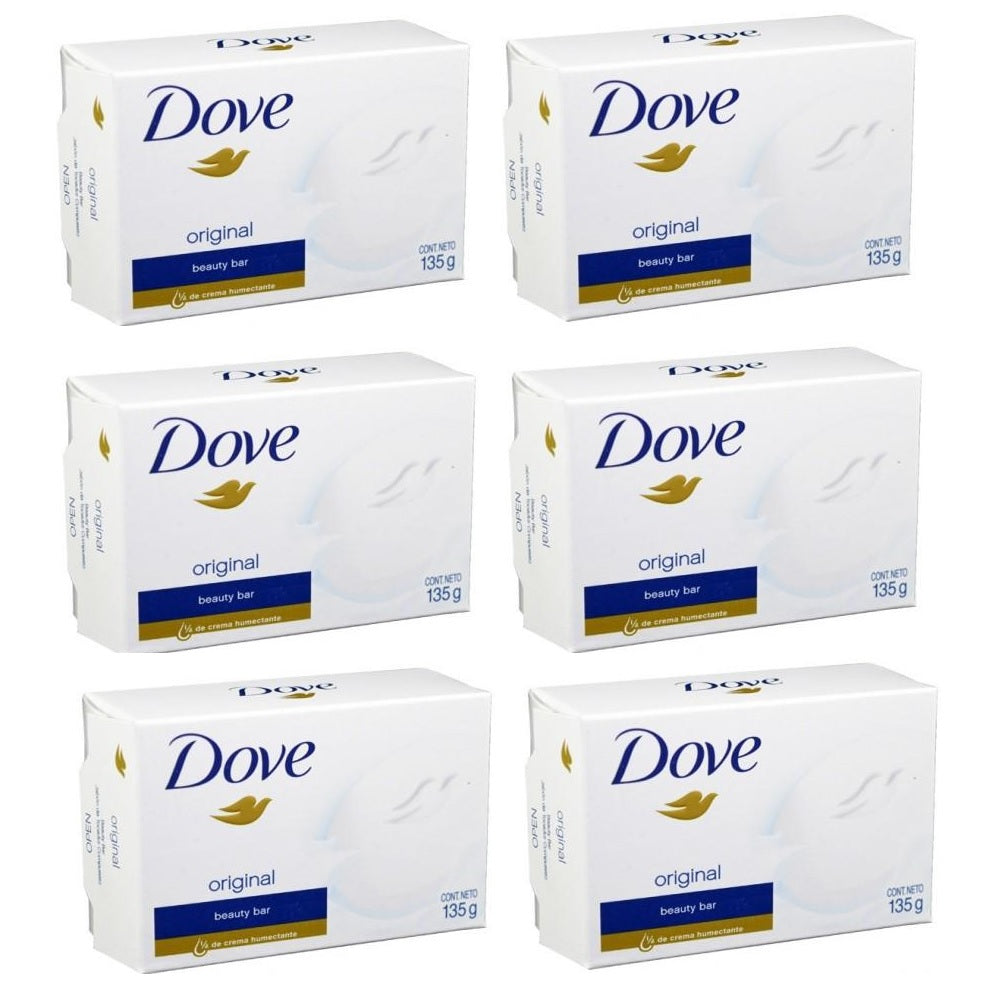 Dove Beauty Bar Soap Original 135g - (Pack of 6)