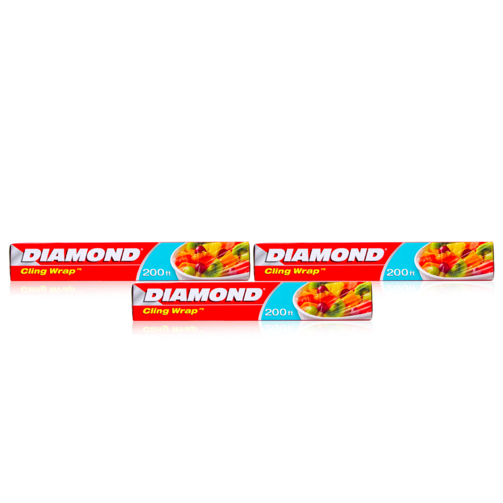 Diamond Cling Wrap 200ft - (Pack of 3)