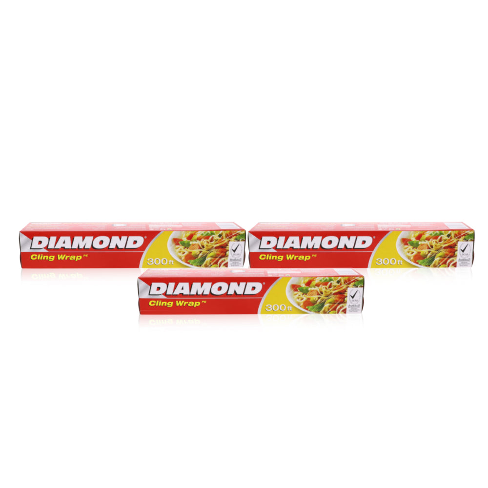 Diamond Cling Wrap 300ft - (Pack of 3)
