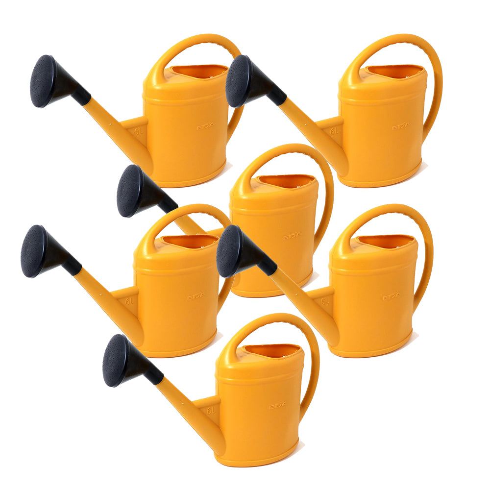 EDA Watering Can 6 Litre- Yellow Pack Of 6