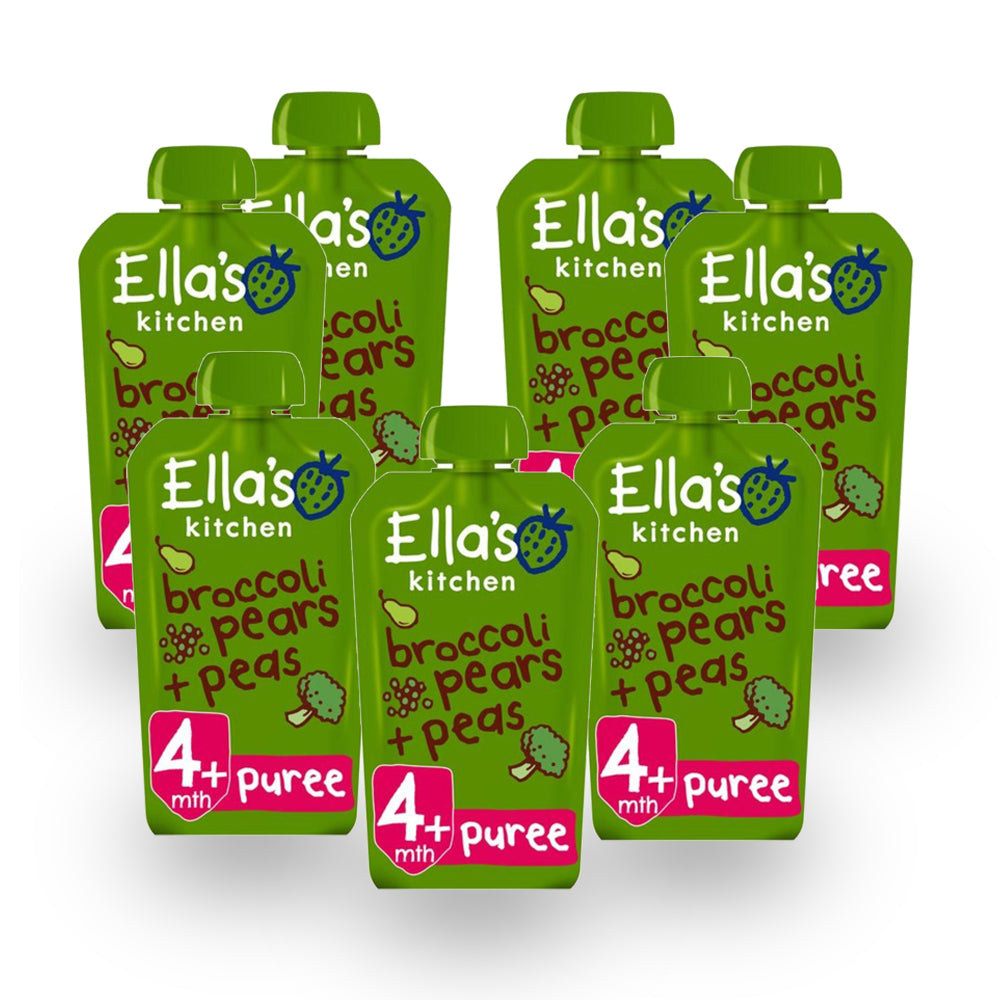 Ellas Kitchen Organic Brocoli Pears + Peas 120g Regular - (Pack Of 7 Pieces)