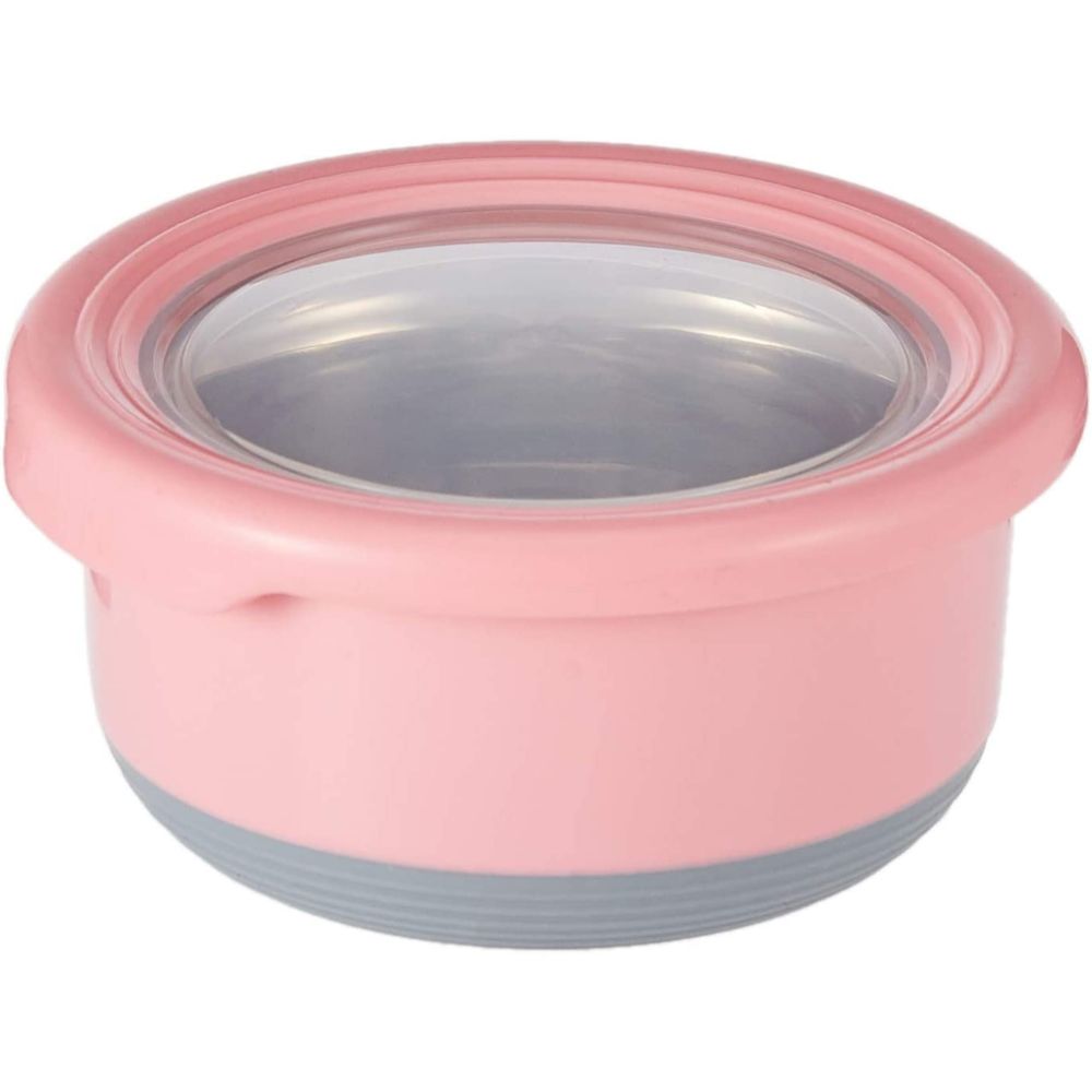 Winsor Stainless Steel Food Container 420 ML- Pink- Pack of 3