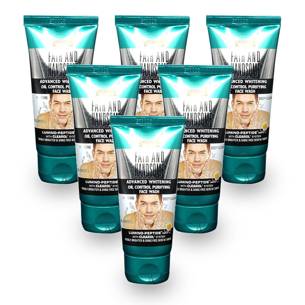 Emami Fair And Handsome Advanced Whitening Oil Control Purifying Face Wash 50g (Pack Of 6 Pieces)