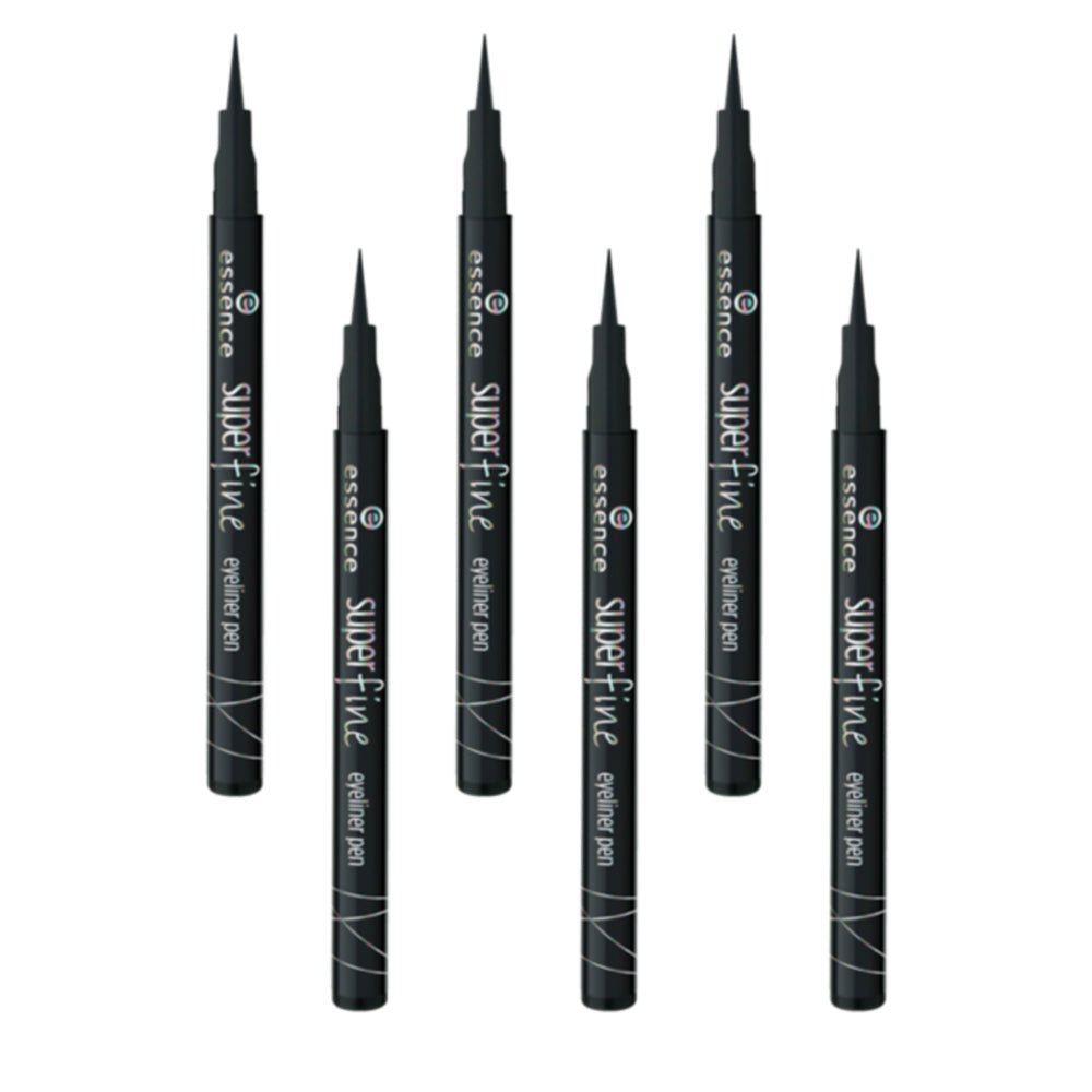 Essence Fine Eyeliner Pen 01 Deep Black - Pack of 6 Pieces