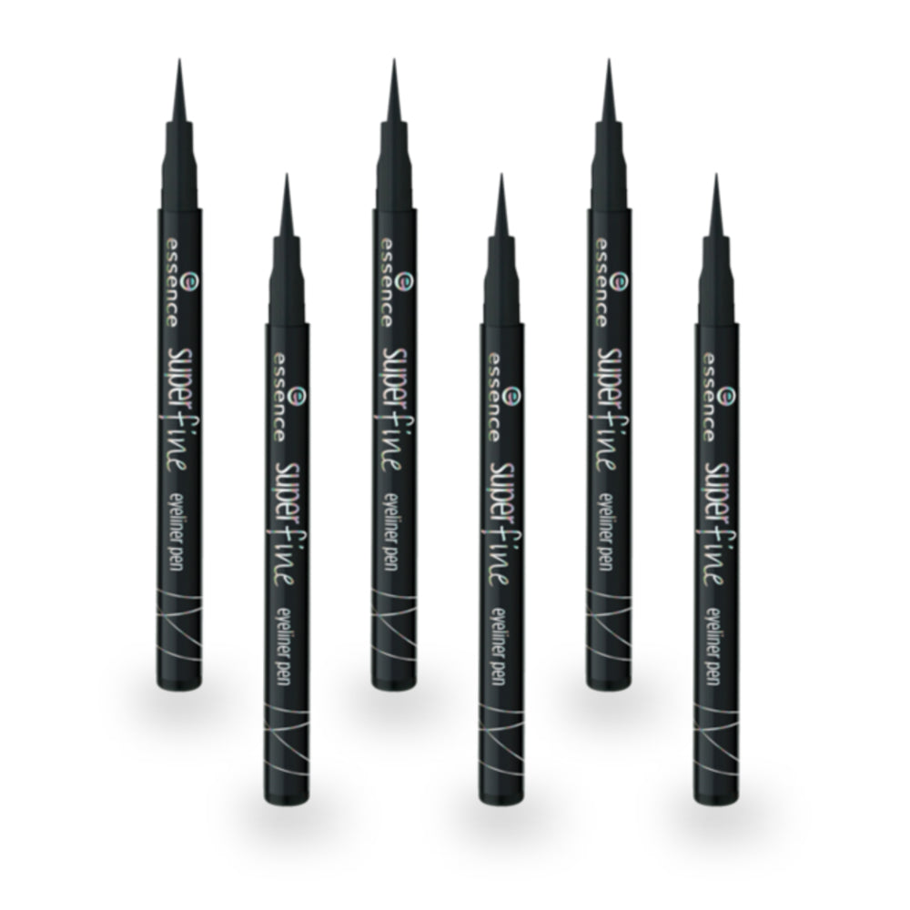 ايسانس  قلم ايلاينر مضاد للماء 01 أسود - مجموعة من 6 أقلام