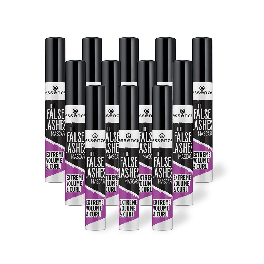 Essence The False Lashes Mascara Extreme Volume & Curl Black- Pack of 12 Pieces