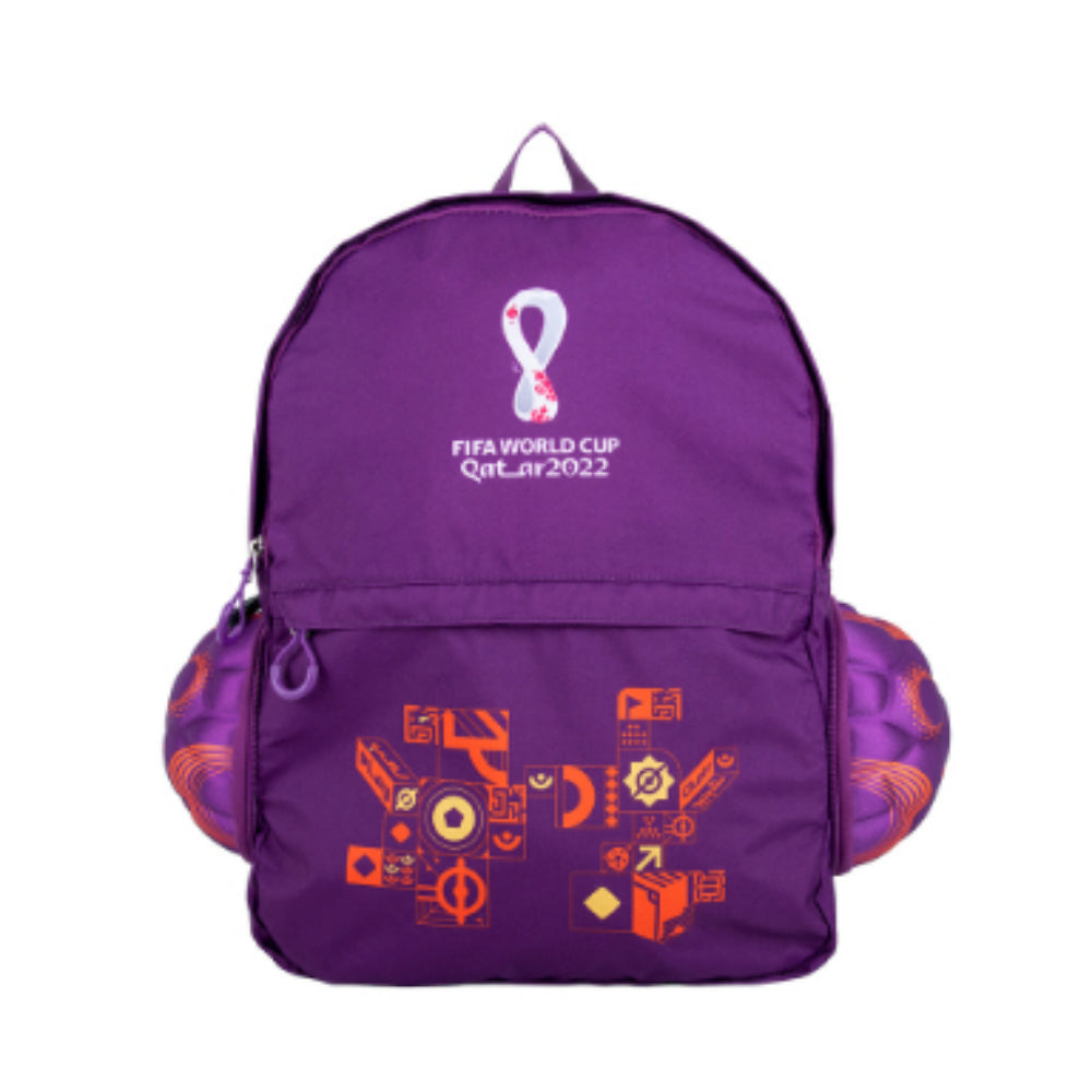 Foldable Back Pack Ball Bag Passion Purple And Rivalry Orange FIFA 2022 EDITION