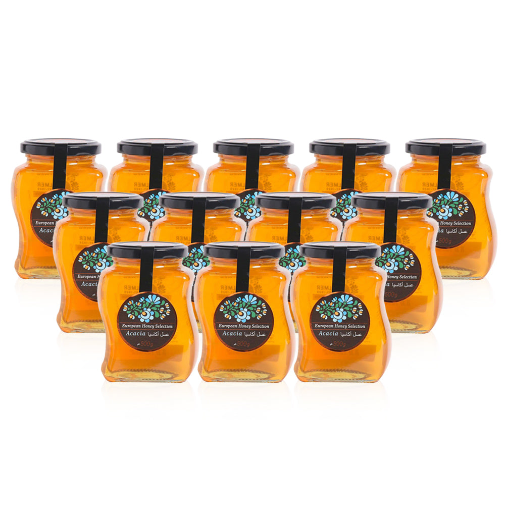 Fulmer Acacia Honey 500g S-Shape Jar - (Pack Of 12 Pieces)