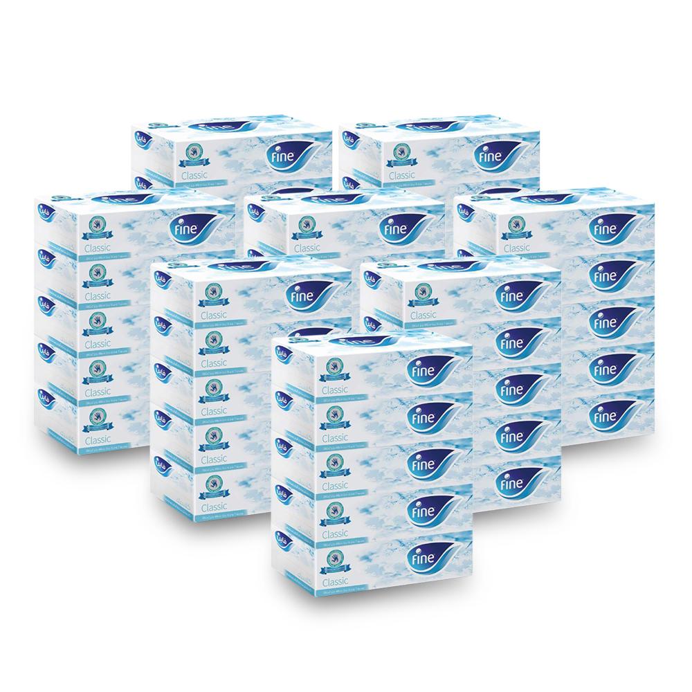 Fine Classic Face Tissues 200 x 2 ply - Total 40 Boxes
