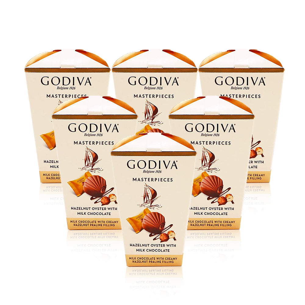 Godiva Milk Chocolate Hazelnut Oyster 117Gm ( Pack Of 6 Pieces )