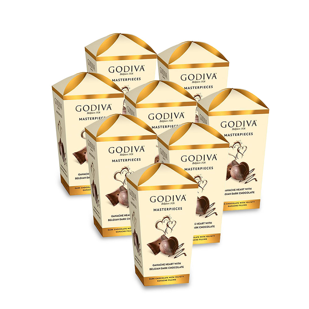 Godiva Dark Chocolate Heart Ganache 117GM - (Pack of 8 pieces)