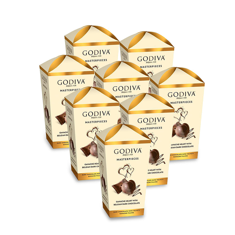 Godiva Dark Chocolate Heart Ganache 117GM - (Pack of 8 pieces)
