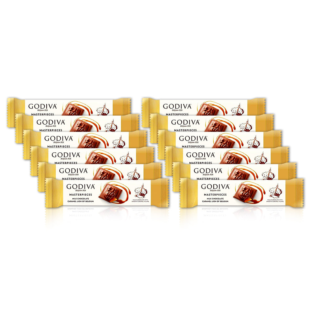 Godiva Milk Chocolate Caramel Lion 32g Regular - (Pack Of 12 Pieces)