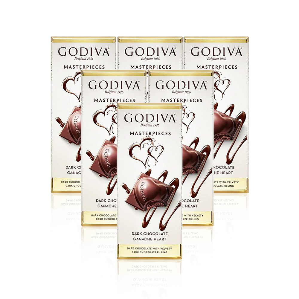 Godiva Dark Chocolate Heart.Ganache 86g - (Pack Of 6 Pieces)
