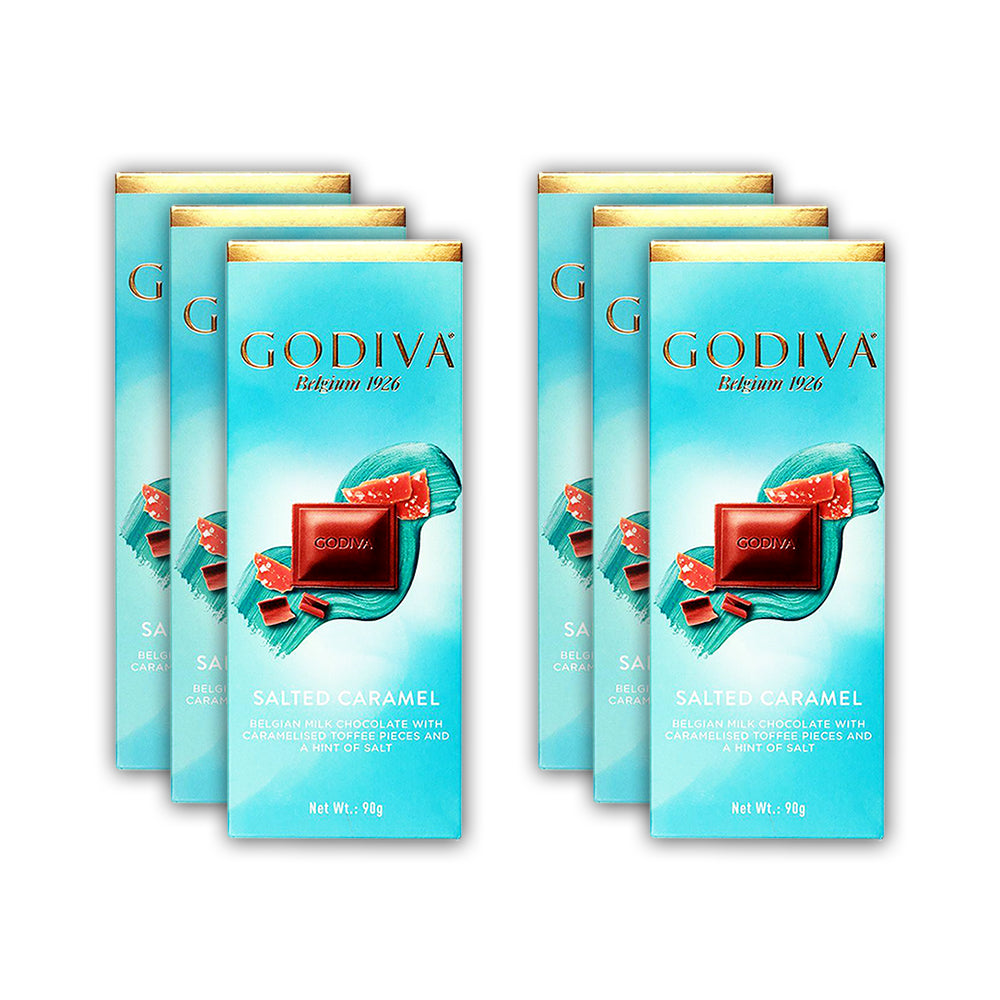 Godiva Salted Caramel Chocolate 90g Regular - (Pack Of 6 Pieces)
