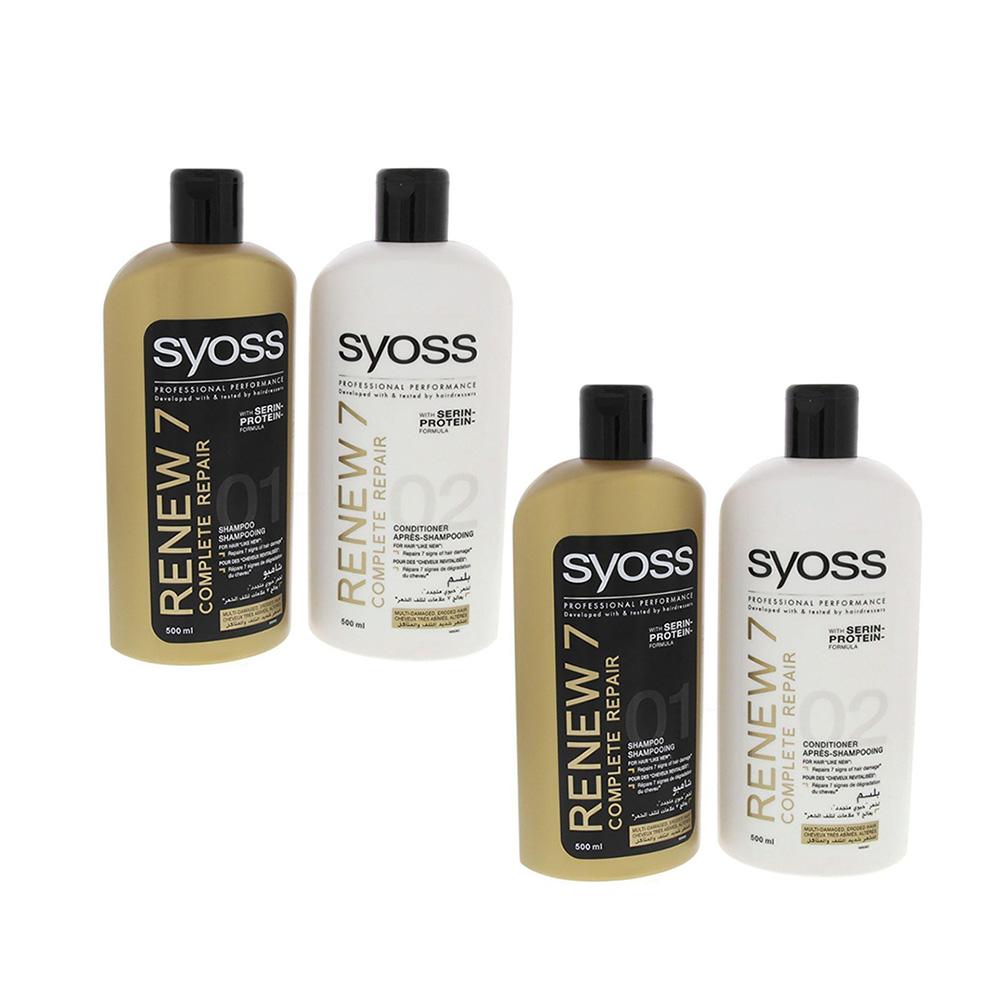 Syoss Shampoo Renew7 + Conditioner 500 Ml Twinpack (Pack of 2 - Total 4 Pieces)