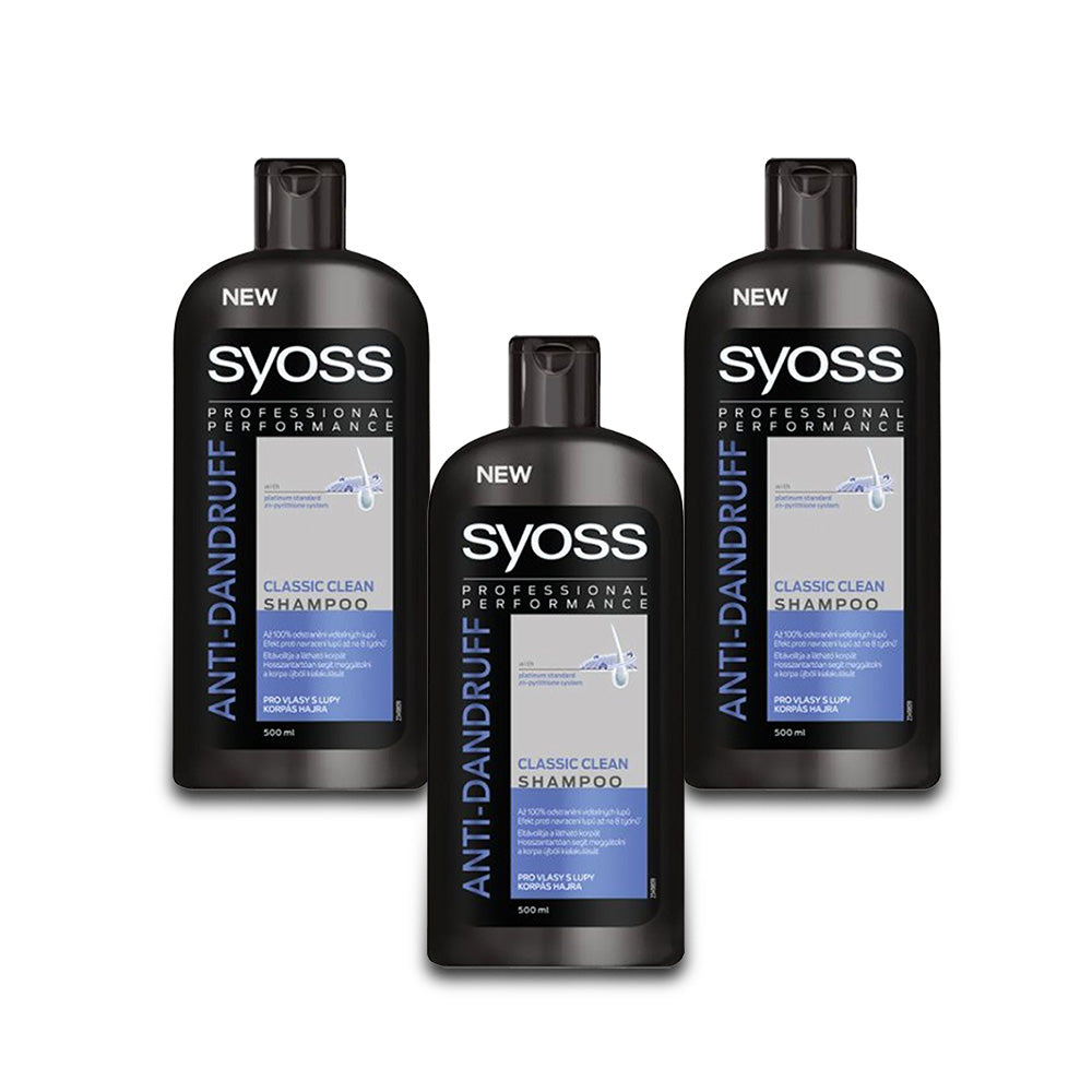 Syoss Shampoo Anti-Dandruff Classic 500ml - (Pack of 3)