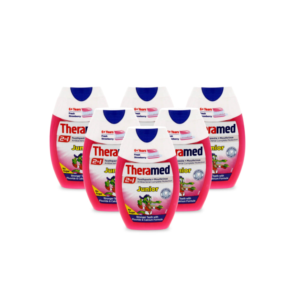 Theramed 2 In 1 Junior Toothpaste 75ml (Pack of 6)