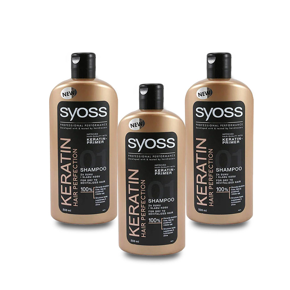 Syoss Shampoo Keratin 500ml - Pack Of 3 Pieces