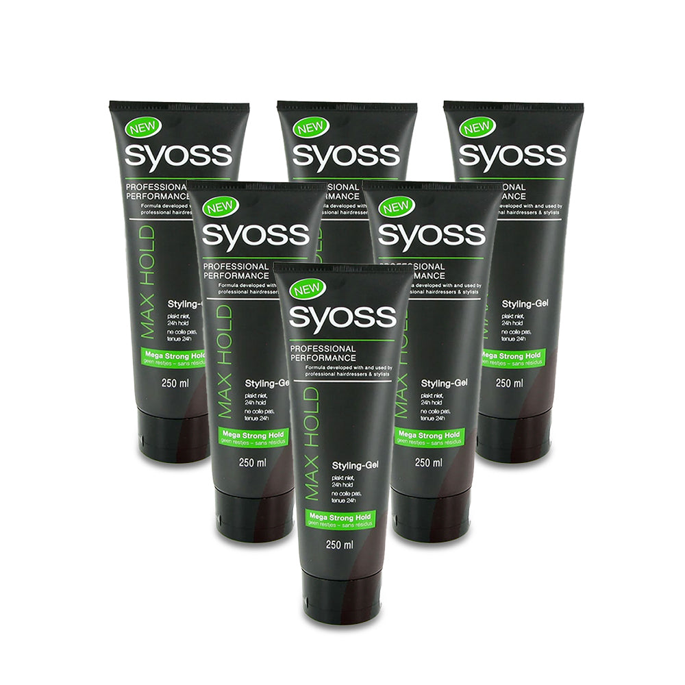 Syoss Gel Tube Maxhold 250ml - Pack Of 6 Pieces