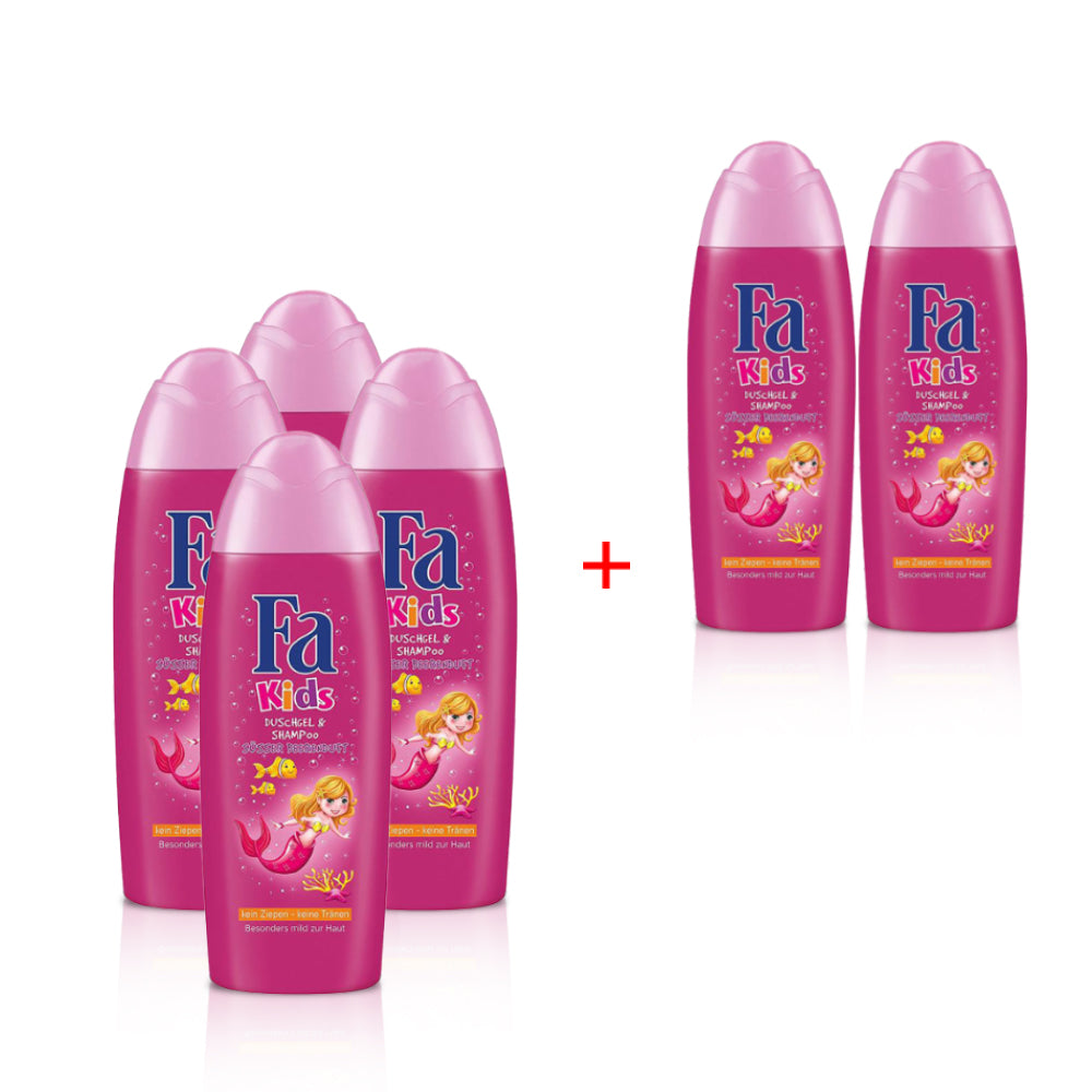 FA Kids Shower Gel & Shampoo Mermaid 250ml - (Buy 4 Get 2 Free)