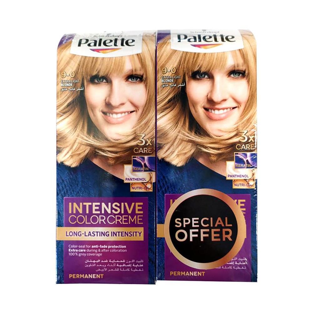 Palette Intensive Color Cream 9-0 Extra Light Blonde (Pack of 2)