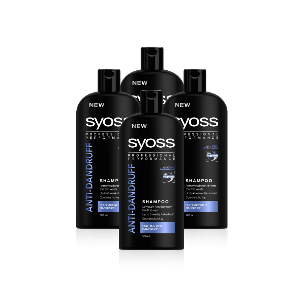 Syoss Shampoo Anti-Dandruff Classic 500ml - Pack of 4