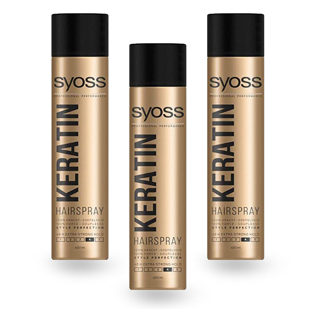 Syoss Hair Spray Keratin 400ml - (Pack of 3)