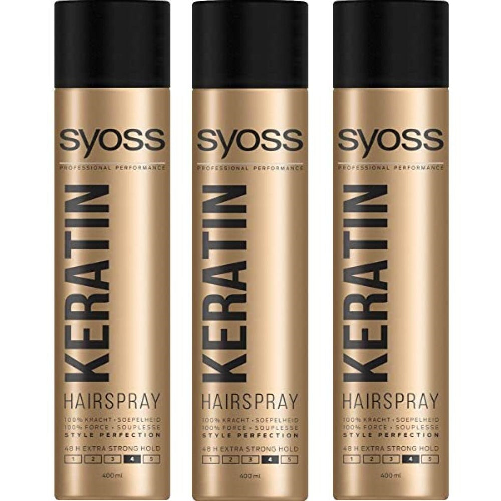 Syoss Hair Spray Keratin 400ml (Pack Of 3)