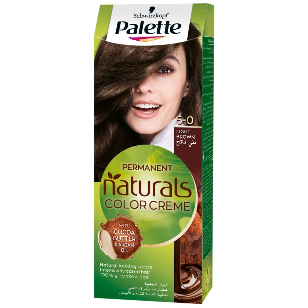 Palette Naturals Color Crème 5-0 Light Brown (Pack of 5)