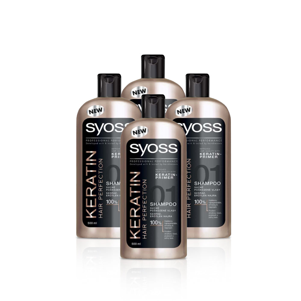 Syoss Shampoo Keratin 500ml - Pack of 4