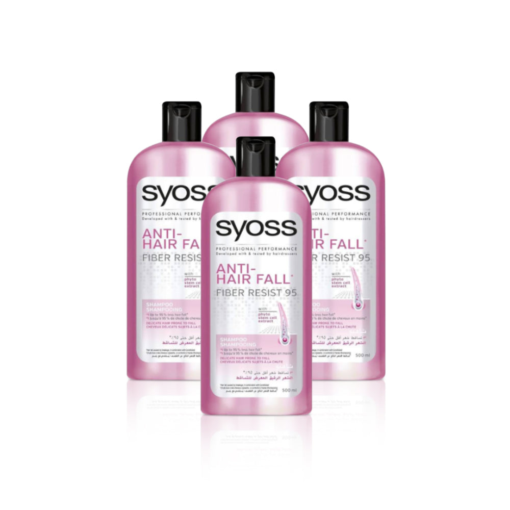 Syoss Shampoo Anti Hair Fall 500ml - Pack of 4