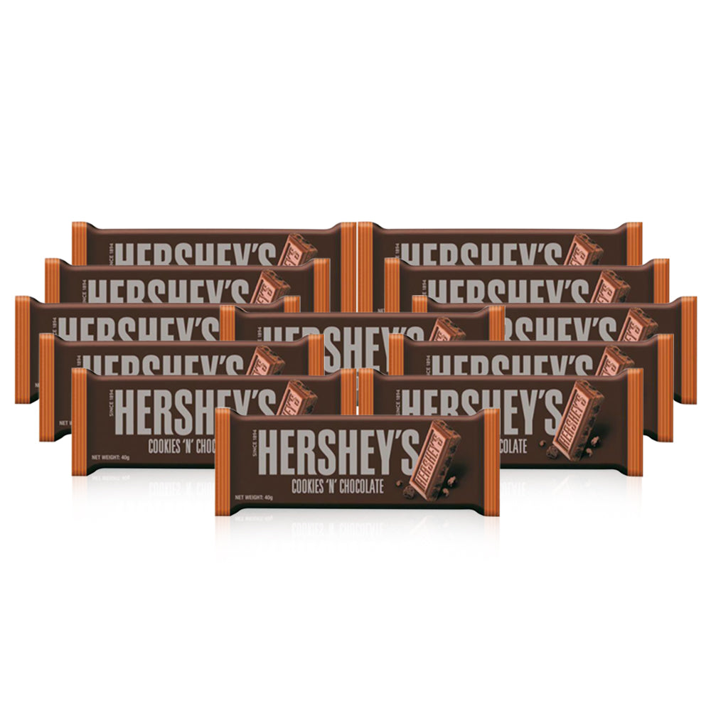 هيرشي كوكيز وشوكولاتة 40 جم - (عبوة مكونة من 24 قطعة)