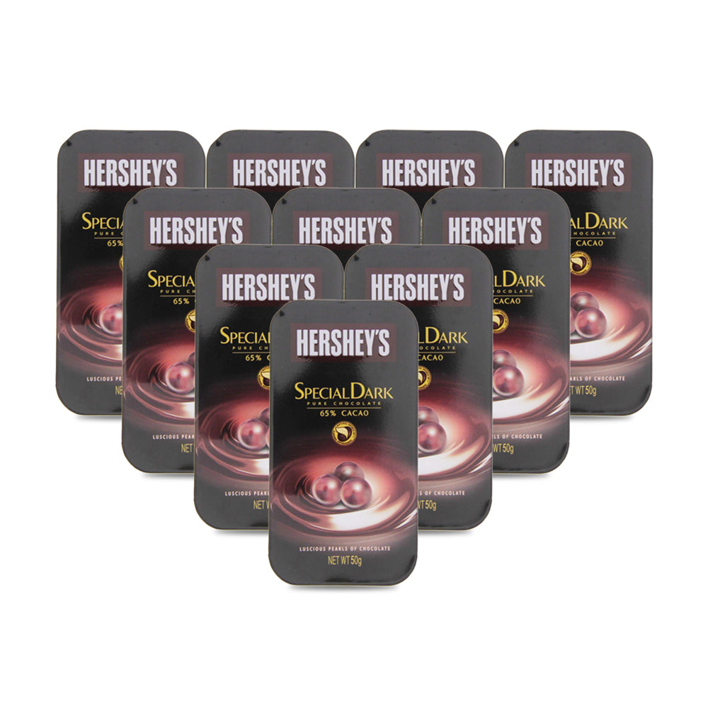 Hershey's Pearl Dark Chocolate Tin 50g (Pack of 10)