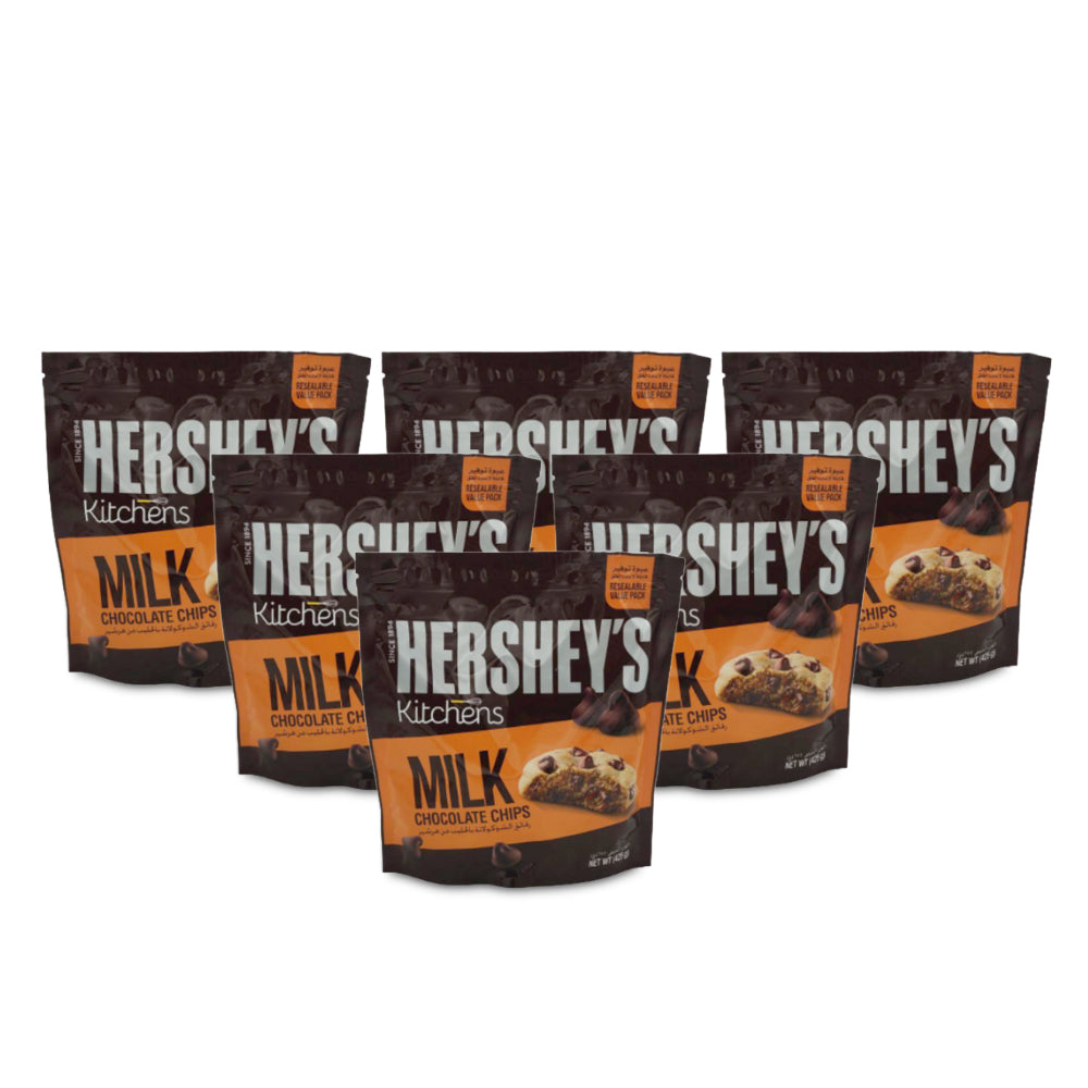 Hershey's Baking Milk Chocolate Chips 425g (Pack of 6)