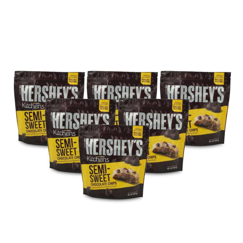Hershey's Baking Semi Sweet Chocolate Chips 425g (Pack of 6)