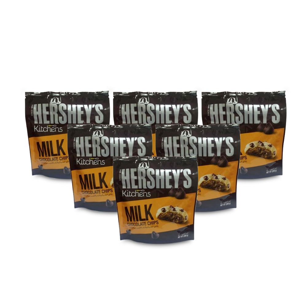 Hershey's Baking Milk Chocolate Chips 200g (Pack of 6)