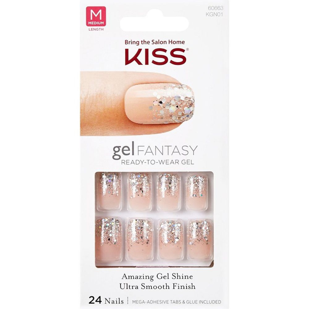 Kiss Gel Fantasy Nails - Medium KGN01 - (Pack of 6) - Billjumla.com
