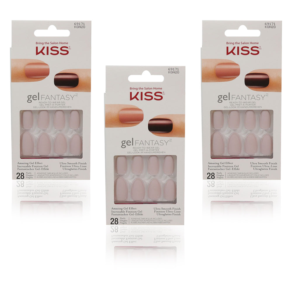 Kiss Gel Fantasy Nails medium Length - Pack Of 3 Pieces