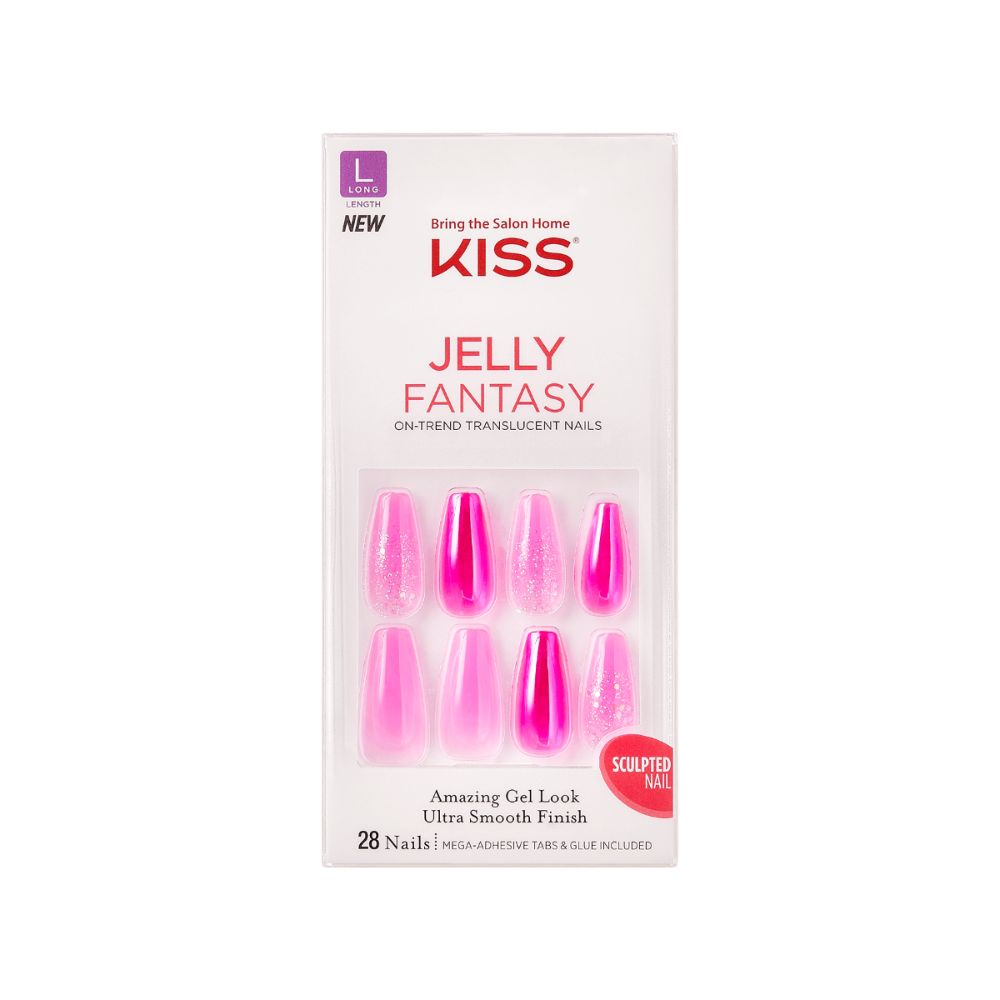 KISS Gel Fantasy Jelly Nails - Jelly Baby  (Pack Of 3)