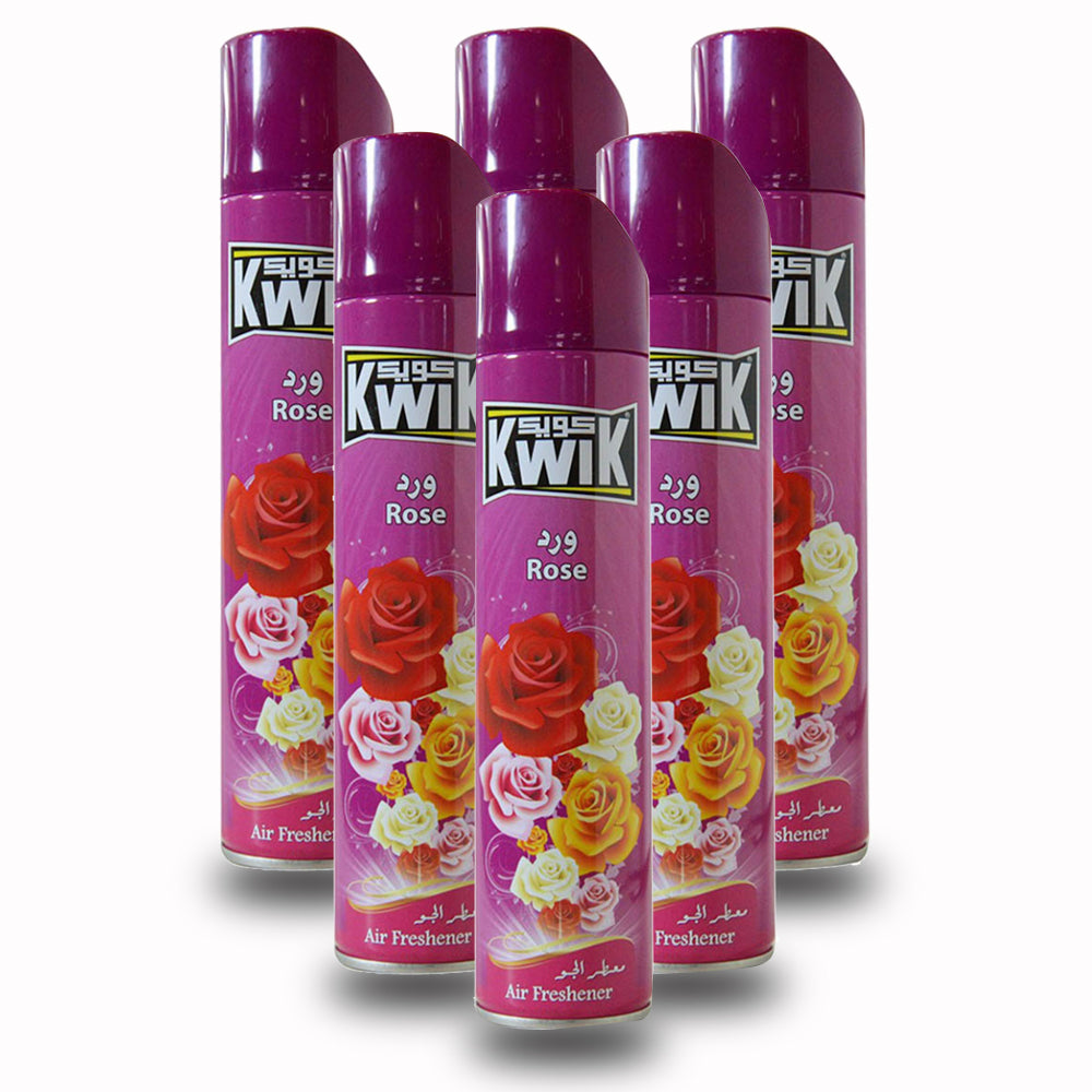 Kwik Rose Air Freshener 300 ML - Pack of 6 Pieces