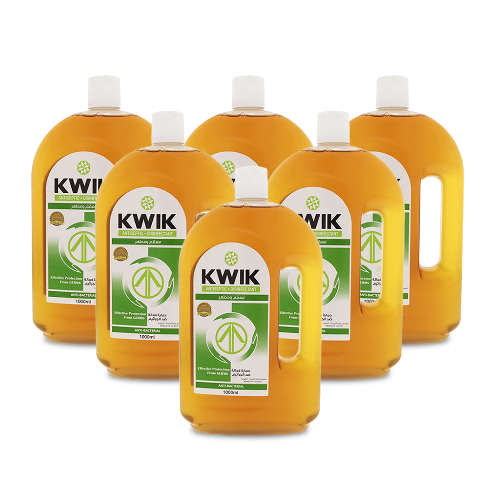 Kwik Antiseptic Disinfectant 1 L - Pack of 6 Pieces