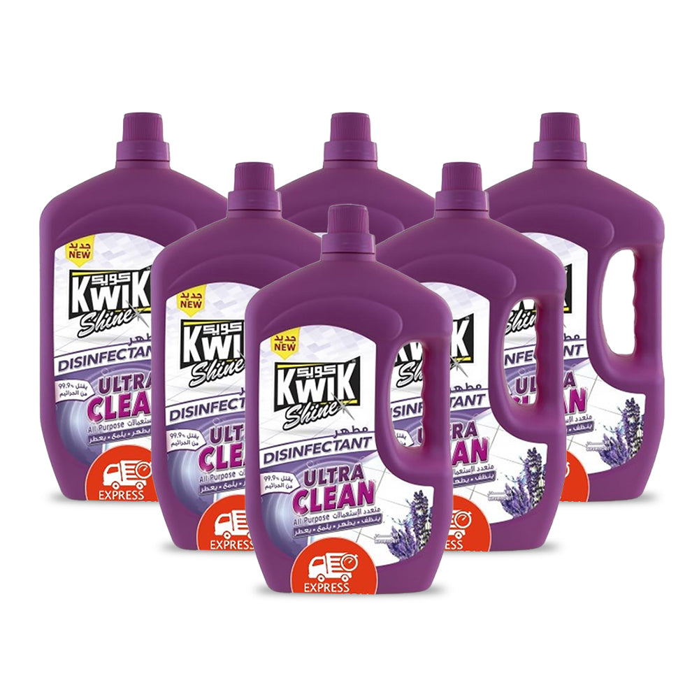 Kwik Ultra Clean Disinfectant Lavender 1.5 Liter - (Pack Of 6)