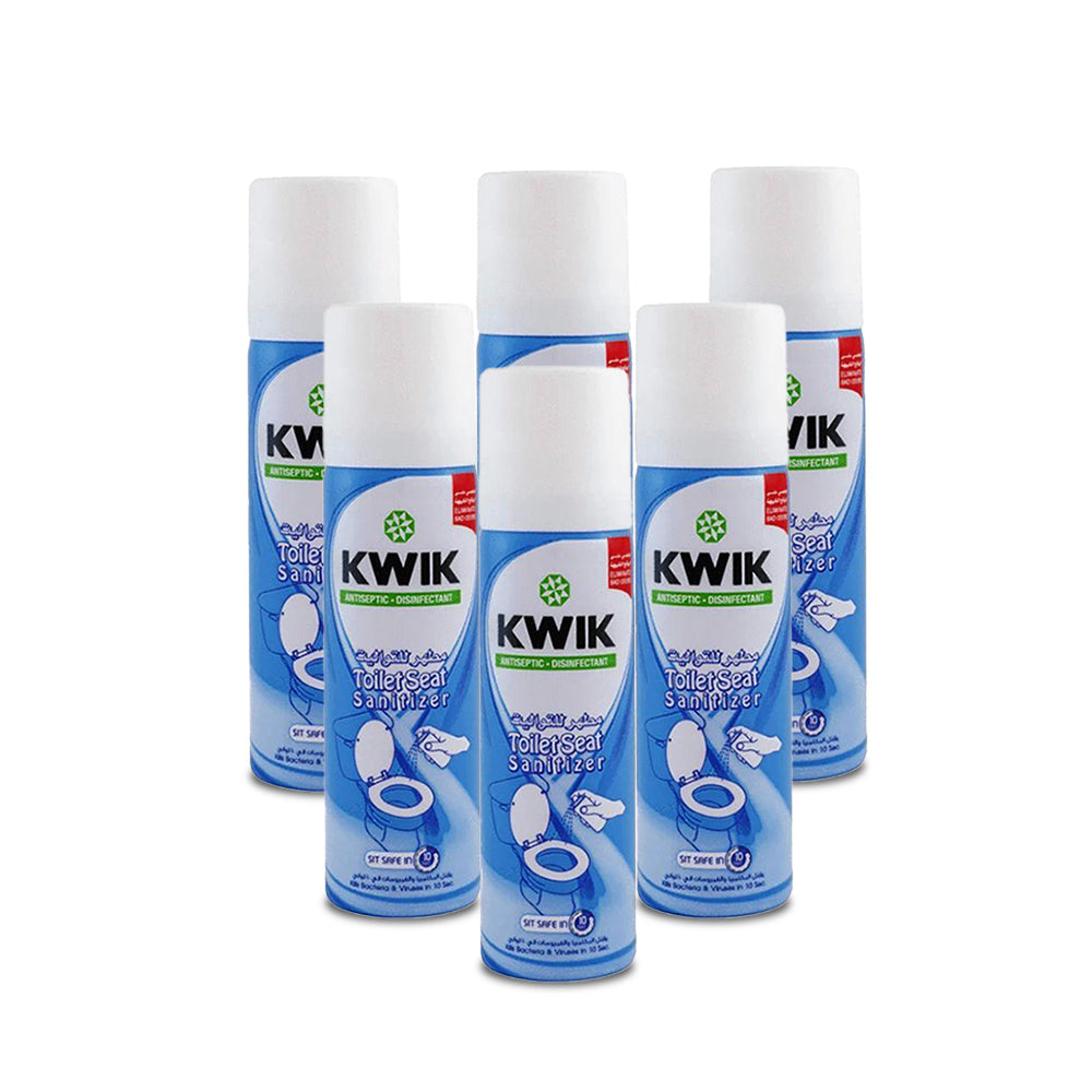 Kwik Toilet Seat Sanitiser Spray 70ml - (Pack of 6)
