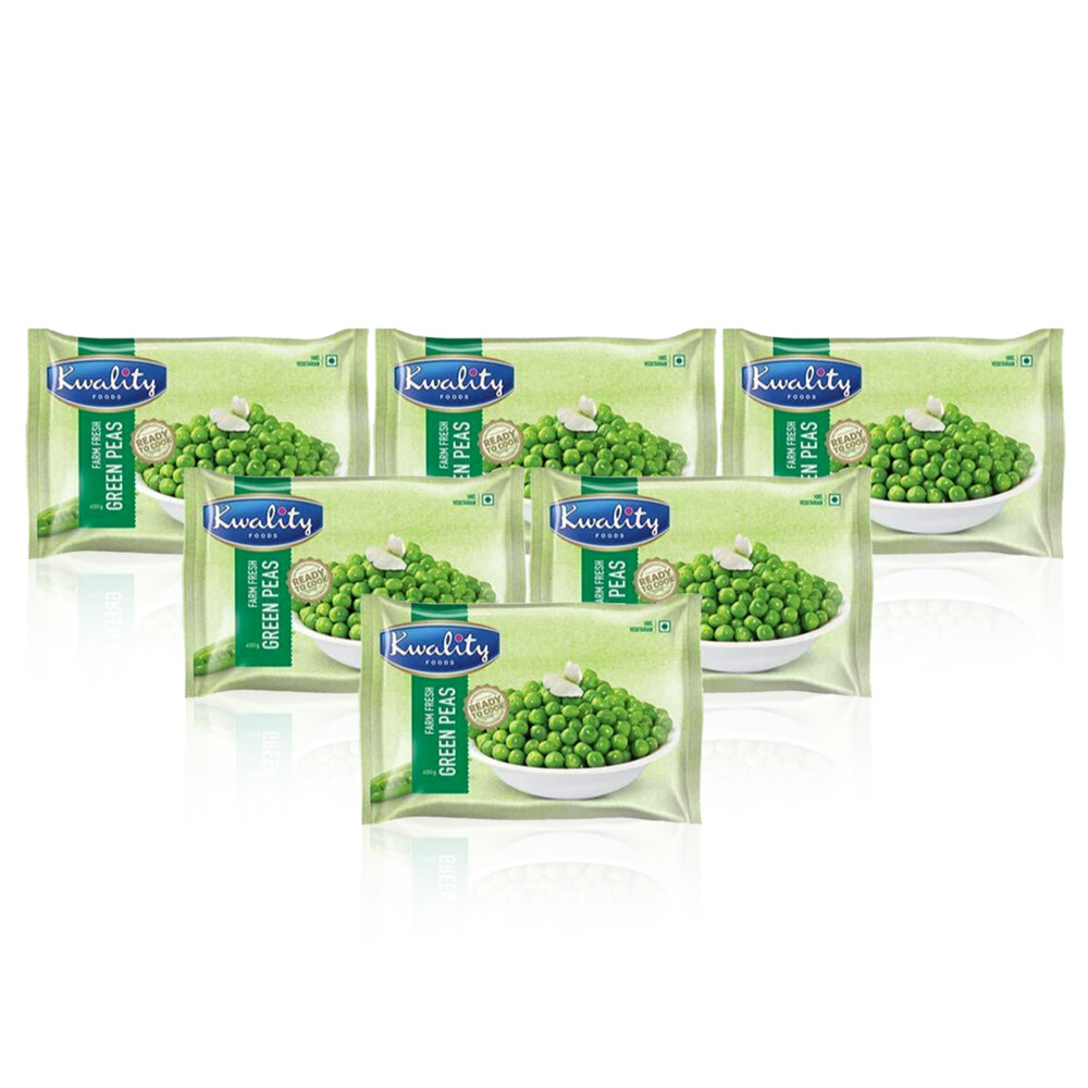 Kwality Green Peas 400Gm - (Pack Of 12)